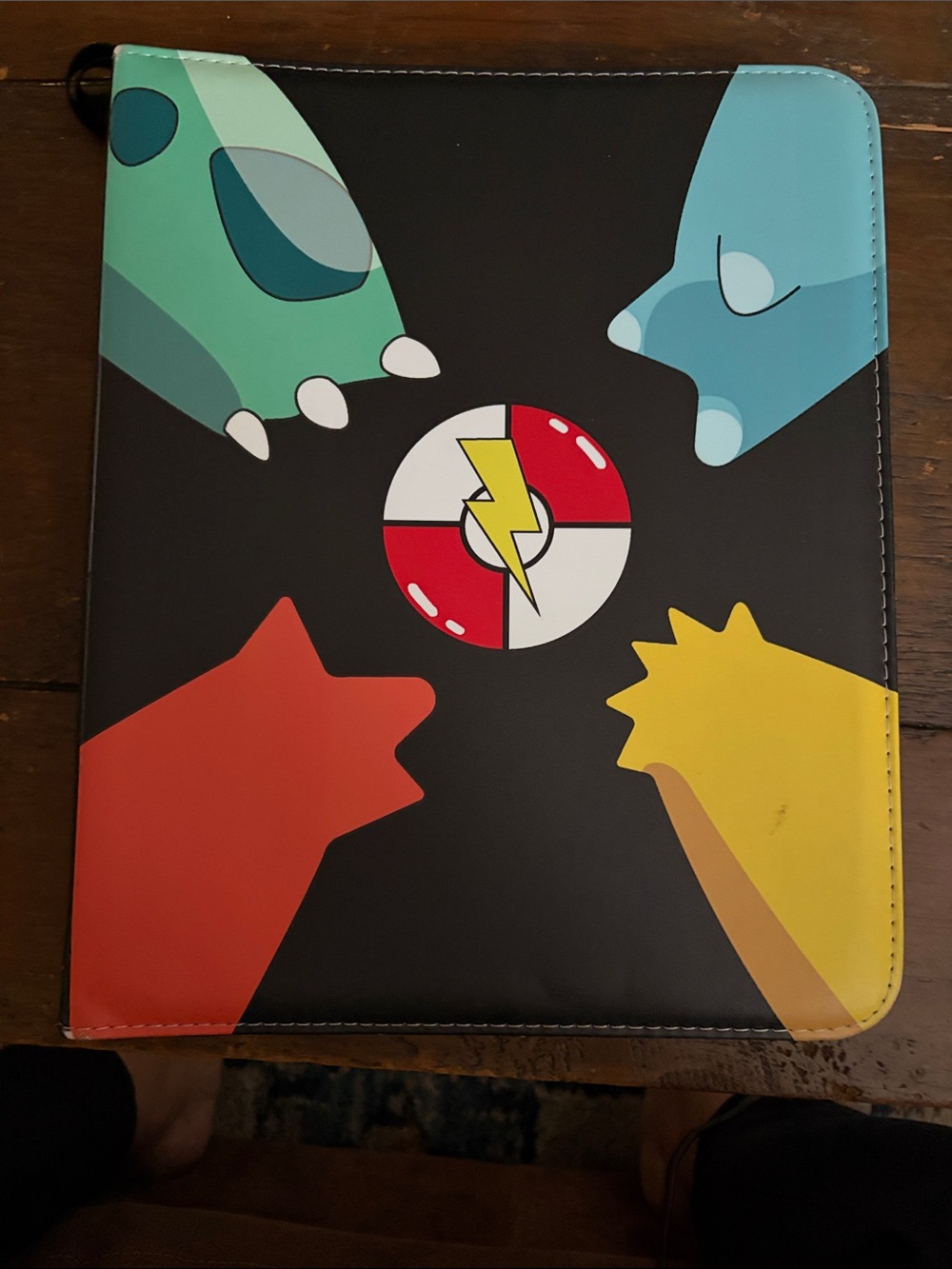 Pokemon Tablet Folio Case with Red, Yellow, Teal, and Light Blue Accents